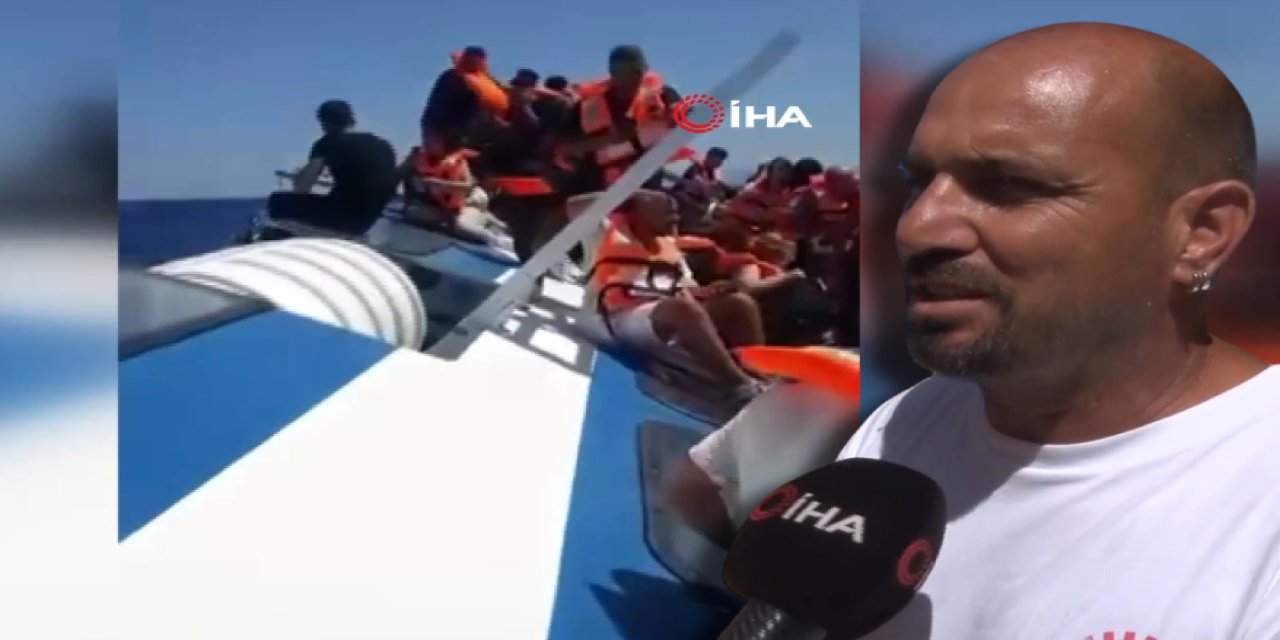 KKTC'de teknenin battığını fark edip, yardıma koştu en az 100 kişiyi kurtardı