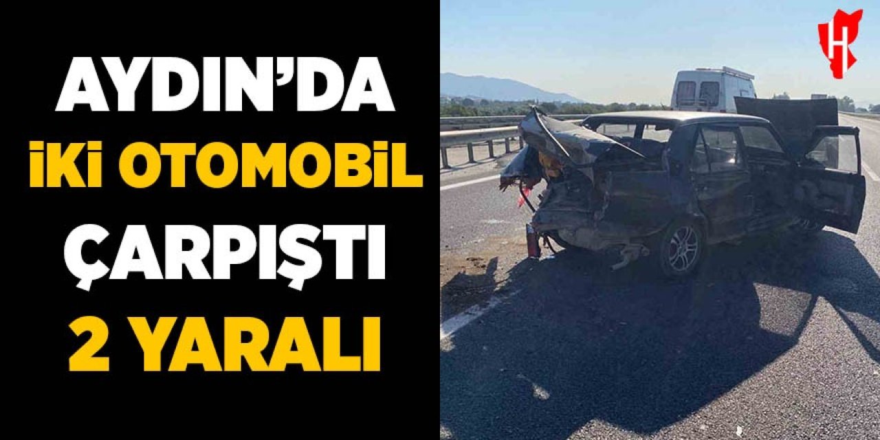 Aydın'da iki otomobil çarpıştı: 2 yaralı