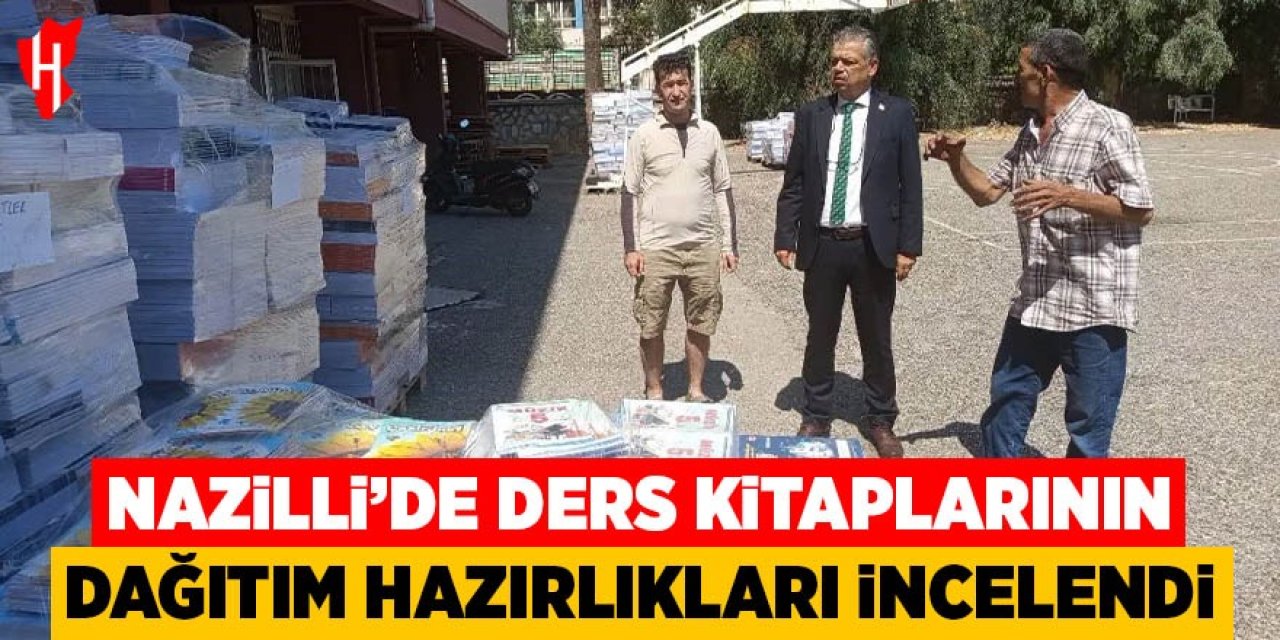 Nazilli’de ders kitaplarının dağıtım hazırlıkları incelendi
