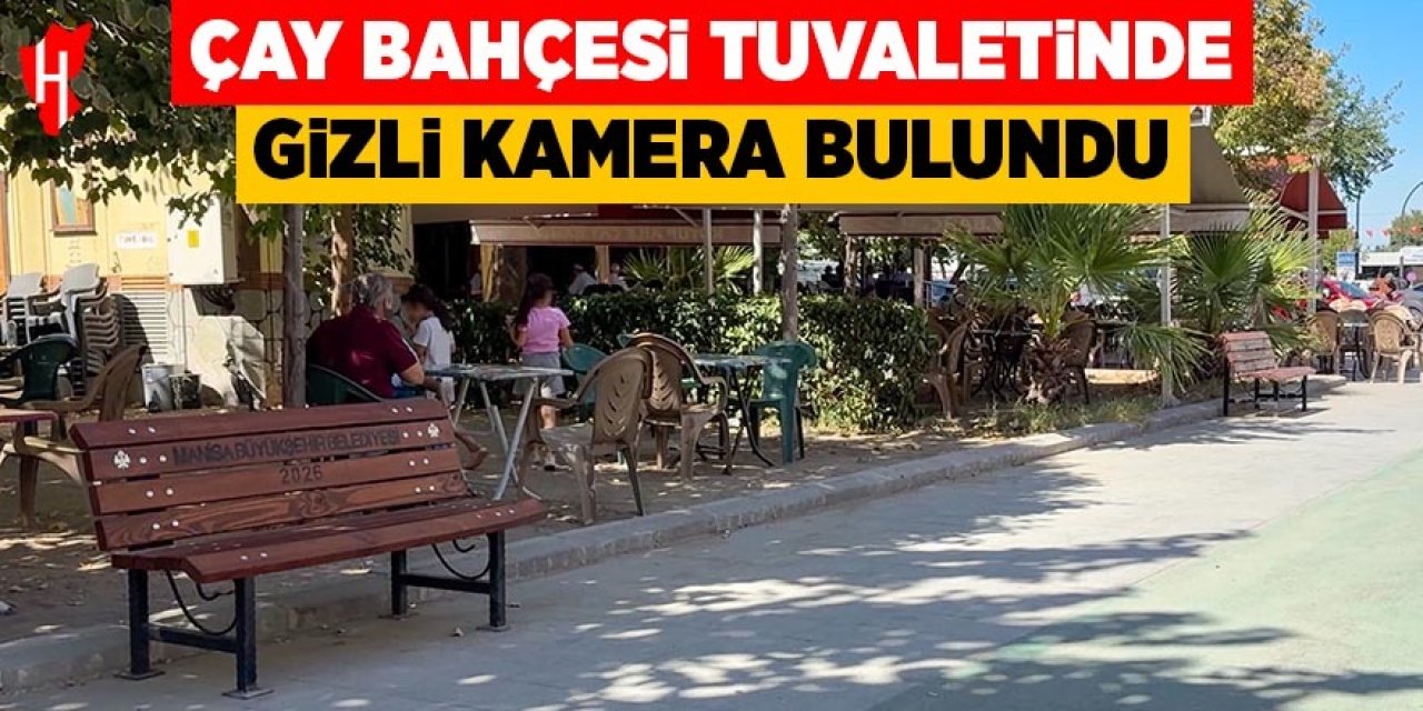 Çay bahçesi tuvaletinde gizli kamera bulundu
