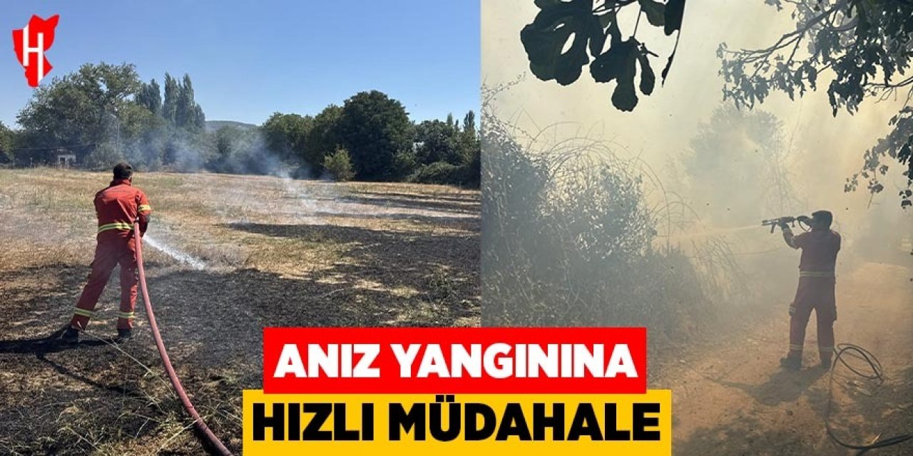Anız yangınına hızlı müdahale