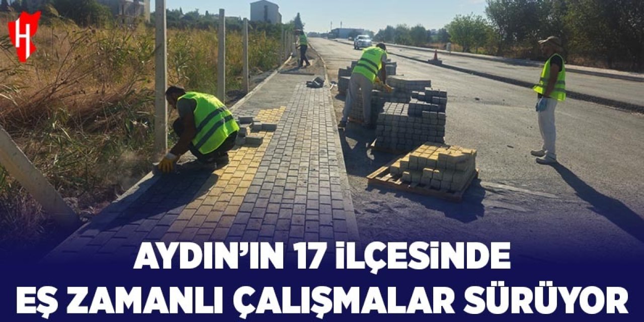 Aydın’ın 17 ilçesinde yol çalışmaları eş zamanlı sürüyor