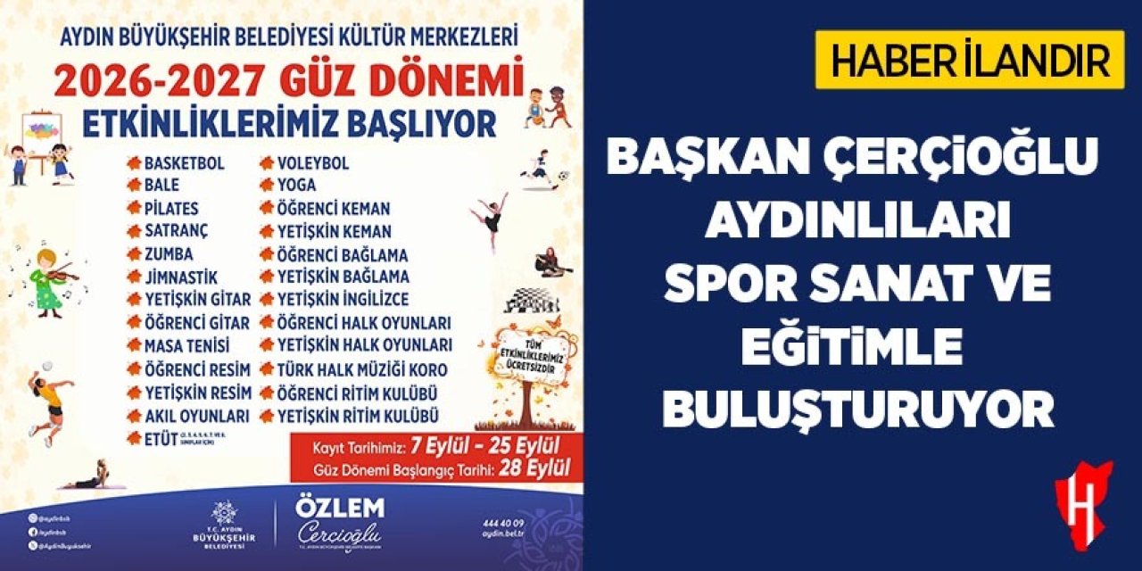 Başkan Çerçioğlu Aydınlıları spor, sanat ve eğitimle buluşturuyor