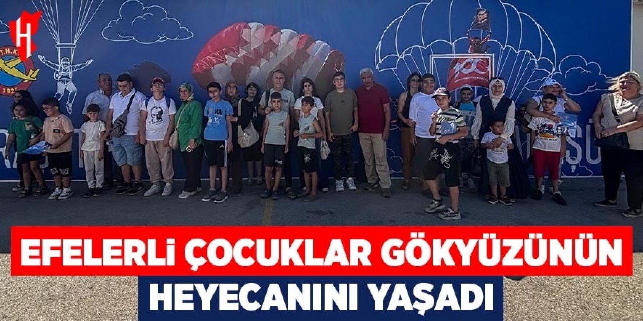 Efelerli çocuklar gökyüzünün heyecanını yaşadı
