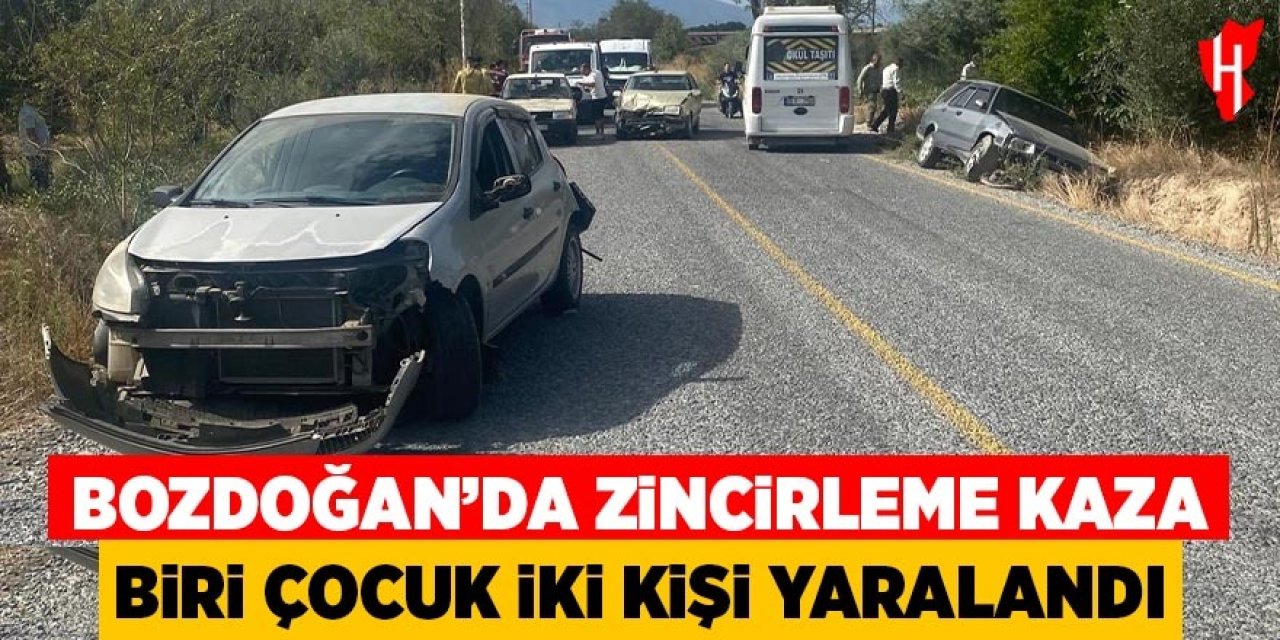 Bozdoğan’da zincirleme trafik kazası: 2 yaralı