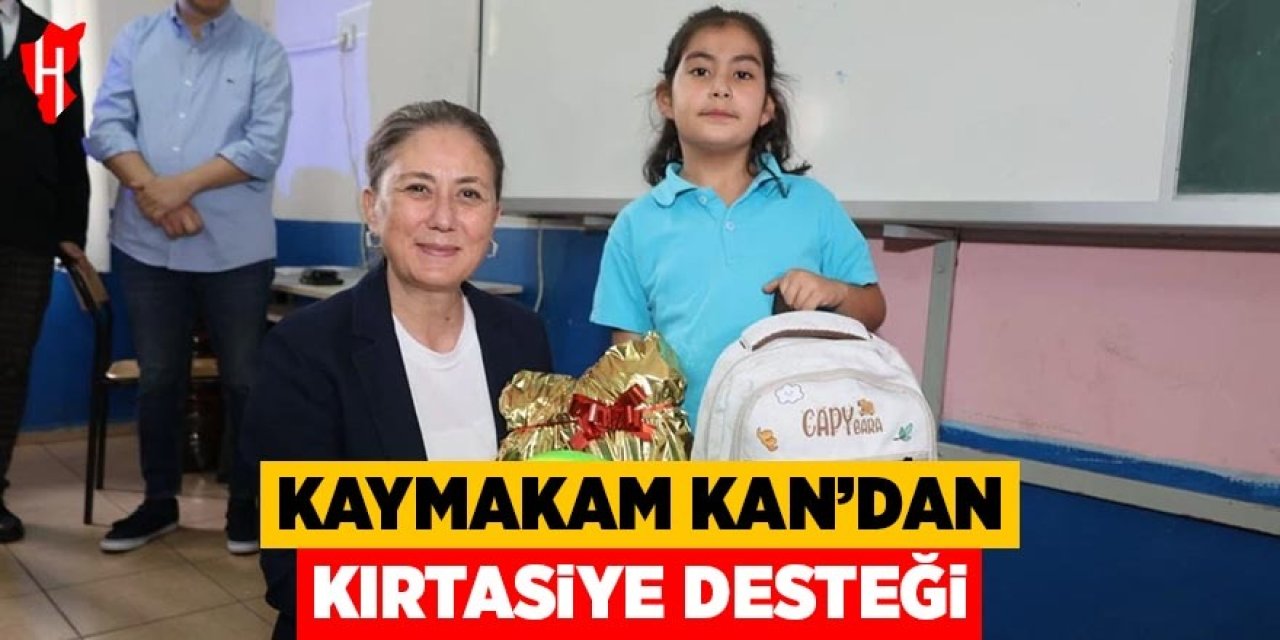 Kaymakam Kan’dan öğrencilere kırtasiye desteği