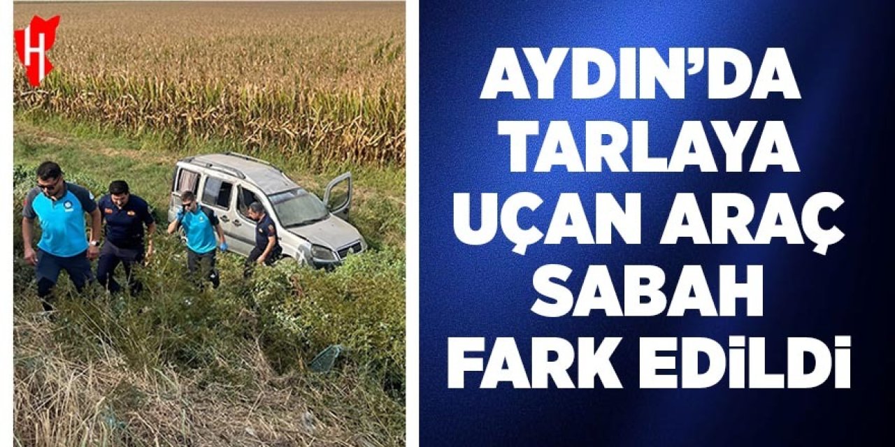 Aydın’da garip kaza! Tarlaya uçan araç sabah fark edildi, içinden kimse çıkmadı
