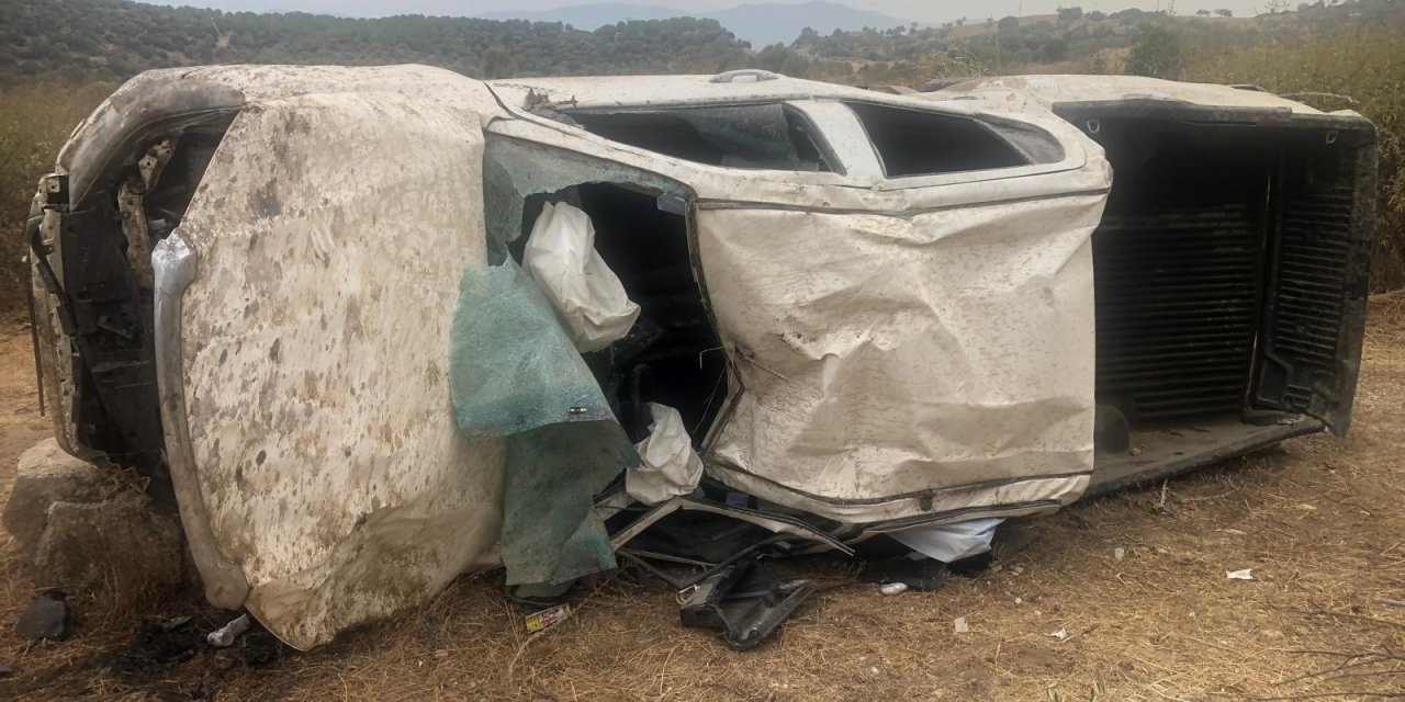 Aydın’da kamyonet takla attı: 3 yaralı