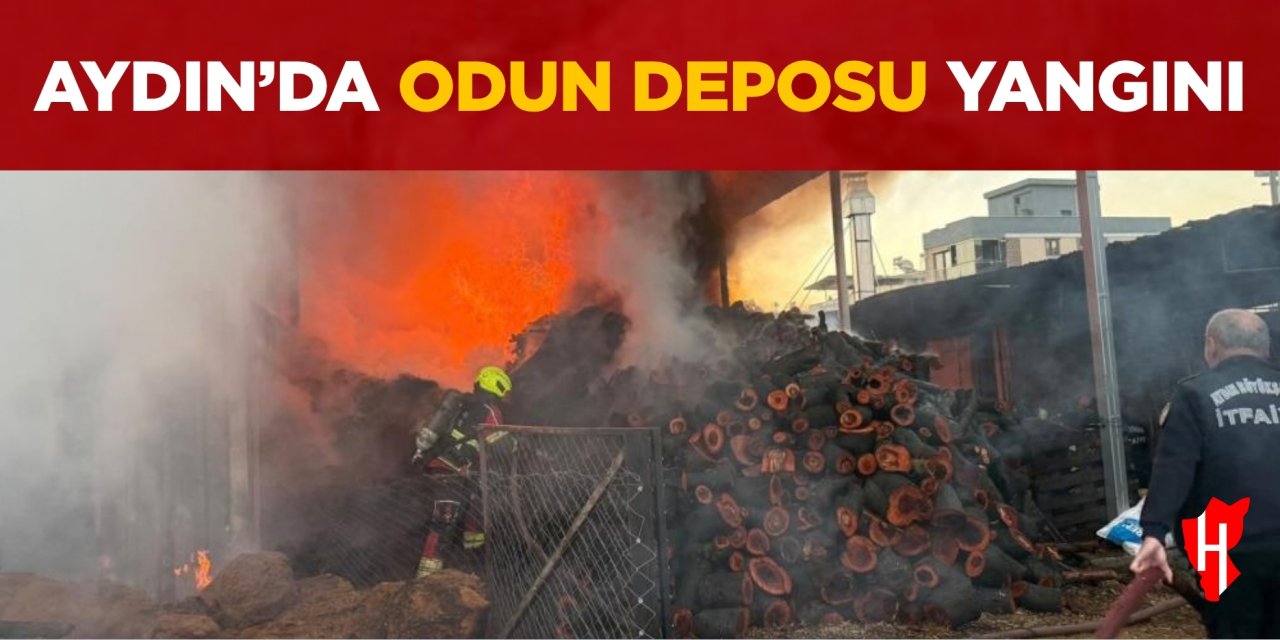 Aydın’da odun deposu yangını