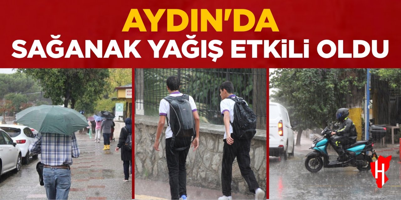 Aydın'da sağanak yağış etkili oldu