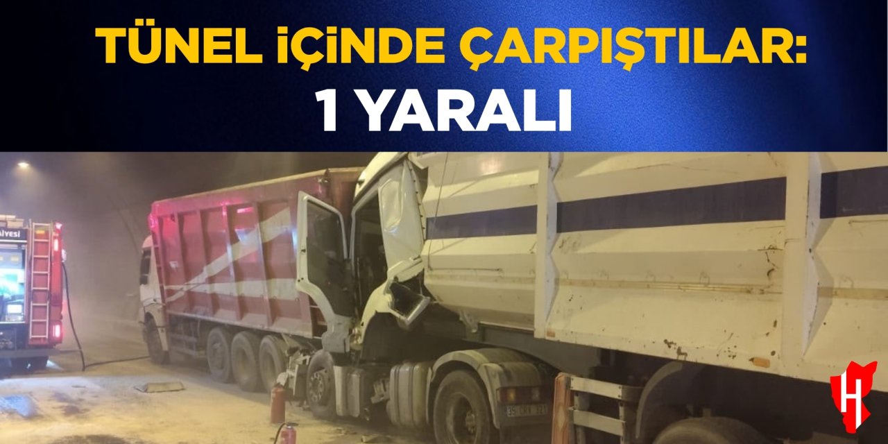 Tünel içinde çarpıştılar: 1 yaralı