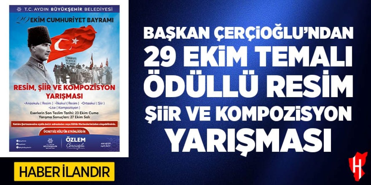 Başkan Çerçioğlu 29 Ekim temalı ödüllü resim, şiir ve kompozisyon yarışması