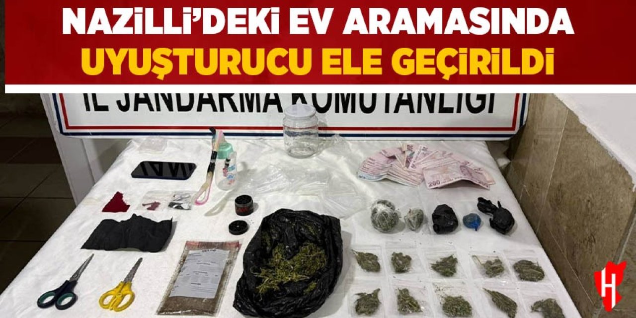 Nazilli'deki ev aramasında uyuşturucu ele geçirildi