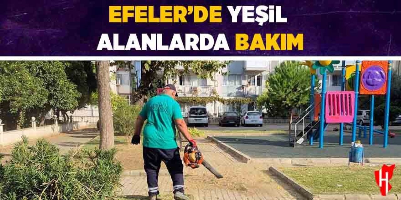 Efeler’de yeşil alanlara bakım