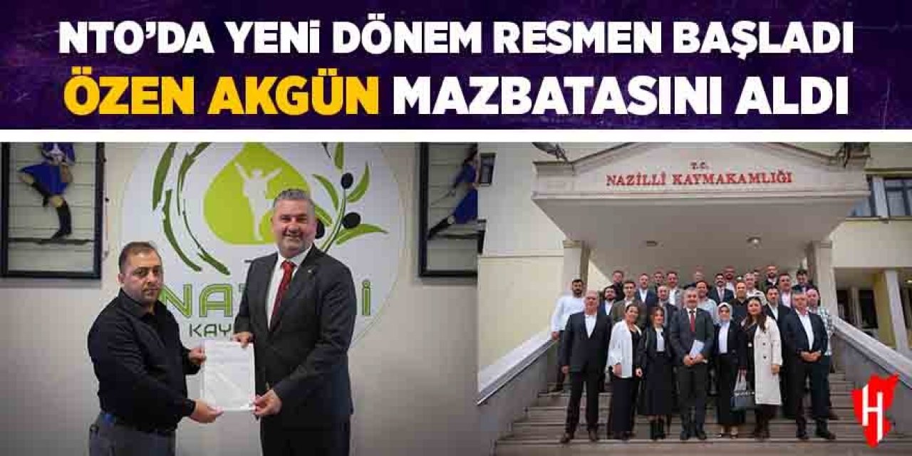 NTO'da yeni dönem resmen başladı: Özen Akgün mazbatasını aldı