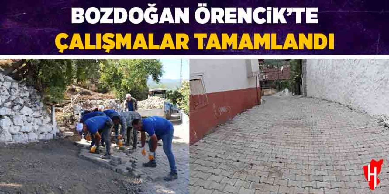 Bozdoğan Örencik’te çalışmalar tamamlandı