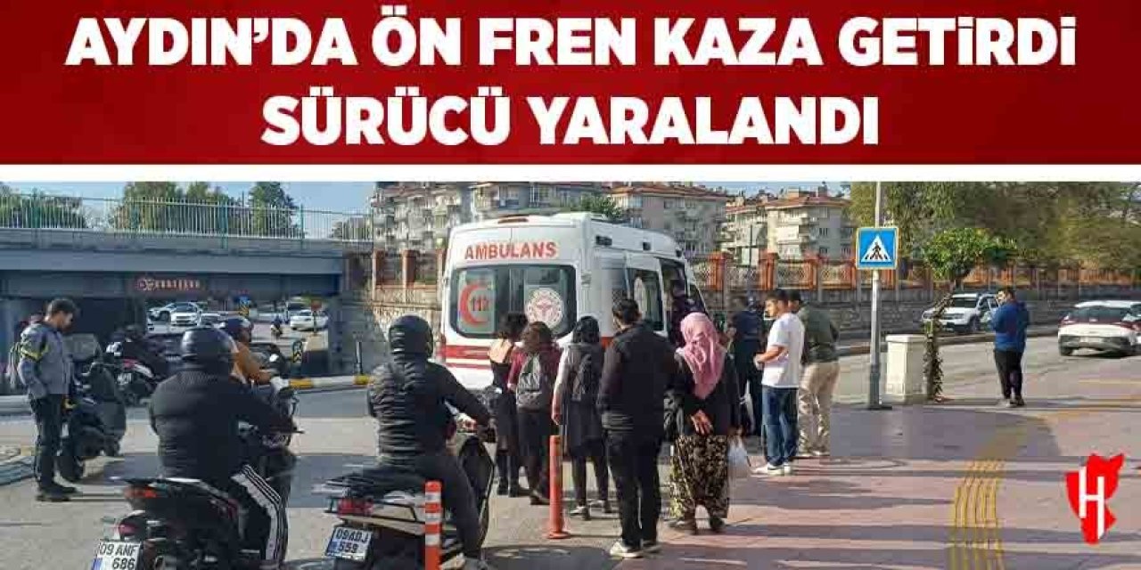 Aydın'da ön fren kaza getirdi, bisikletiyle takla attı