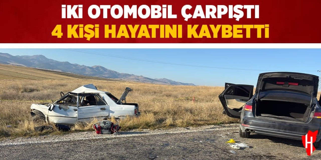 İki otomobil çarpıştı: 4 ölü