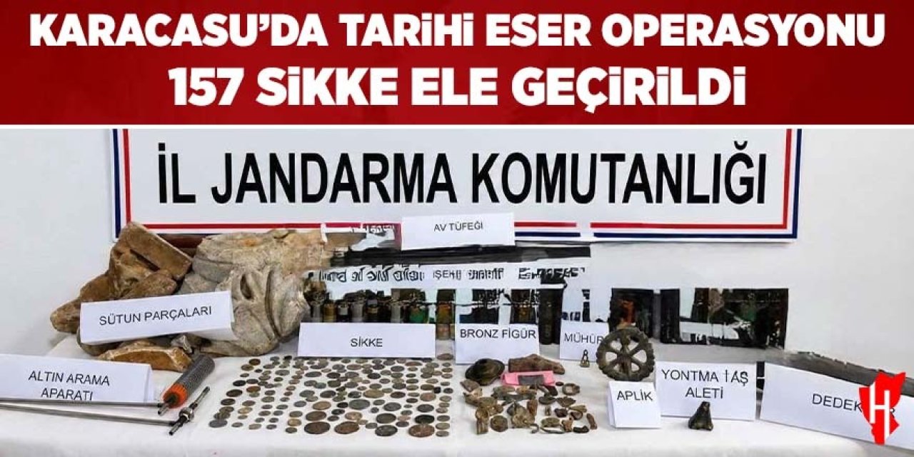 Karacasu'da tarihi eser operasyonu: 157 sikke ele geçirildi