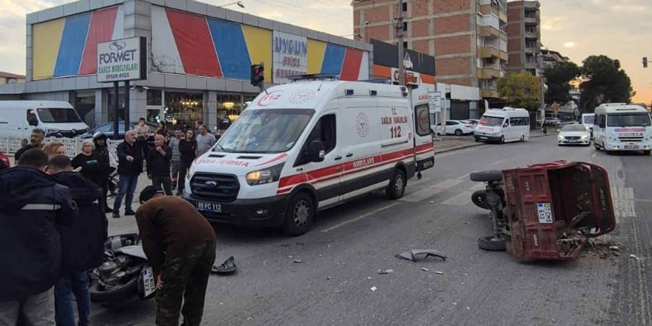 Nazilli’de yürekler ağza geldi! Korkutan kazada bir kişi yaralandı