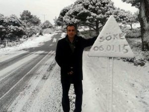 3 yıl aradan sonra Söke’de kar yağdı