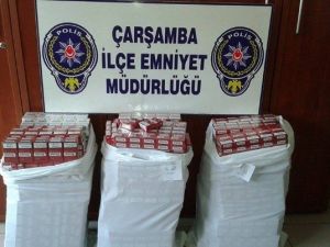 Çarşamba’da Bin 590 Paket Kaçak Sigara Ele Geçti
