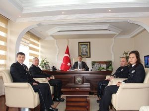 Kaymakam Zengin, İlçe Emniyet Müdürü Bozkurt’u Makamında Kabul Etti