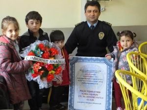 Beyşehir’de Minik Öğrencilerden Emniyete Ziyaret
