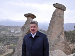 Makedonya Cumhurbaşkanı İvanov Peribacalarını Gezdi