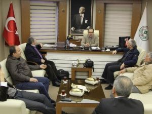 Giresun Organize Sanayi Müdürü Övenç Ve Yönetim Kurulu Üyelerinden Başkan Aksu’ya Ziyaret