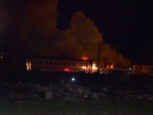 Tamir İçin Bekleyen Vagonda Yangın Çıktı