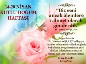 Vali Orhan Düzgün’ün ’Kutlu Doğum Haftası Mesajı’