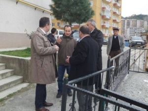 Giresun Belediye Başkanı Kerim Aksu Heyelan Bölgesinde