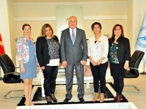 Türk Kadınlar Konseyi Derneği’nden Aesob Başkanı Sevimçok’a Ziyaret