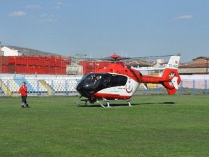 Bozüyük’te Küçük Bartu, Helikopter Hava Ambulans İle Bolu’ya Sevk Edildi