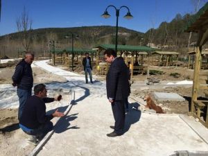 Başkan Bakıcı Türbin Mesire Yerindeki Çalışmaları Denetledi