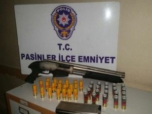 Pasinler’de Ruhsatsız Av Tüfeği Ele Geçirildi