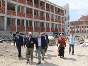Vali Ali Fidan Okul İnşaatlarını Denetledi