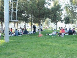 Karaköprü’deki Mesire Alanı Doldu Taştı