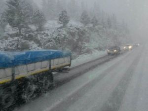 Seydişehir Antalya Yolunda Ulaşıma Kar Engeli