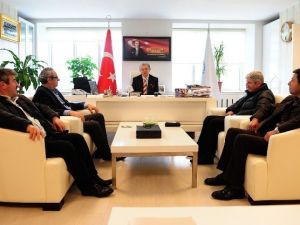 Toptancı Hal Yöneticilerinden Kent Konseyi Başkanı Saltoğlu’na Ziyaret