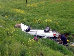Adıyaman’da Otomobil Takla Attı: Beş Yaralı