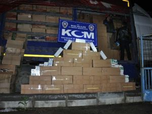 Cips Yüklü Kamyonda Kaçak Sigara Ele Geçirildi