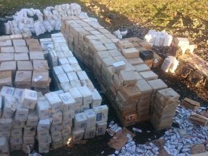 Erzincan’da 570 Bin Paket Kaçak Sigara İmha Edildi
