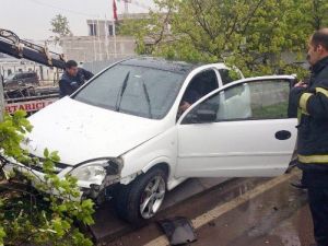 Otomobil Ağaca Çarptı