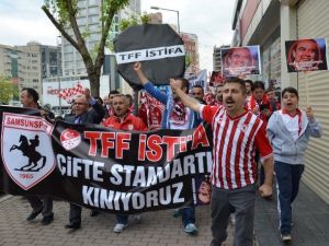 Samsunspor Taraftarları Tff Yönetimini İstifaya Çağırdı