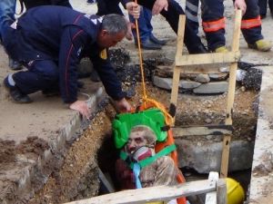 Ankara’da Kanalizasyon Çalışması Sırasında Göçük