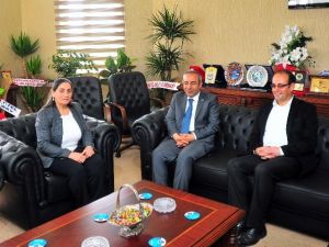 Eş Başkanlardan Rektör Battal’a Ziyaret