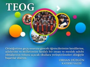 Vali Orhan Düzgün TEOG Sınavına Girecek Öğrencilere Başarılar Diledi