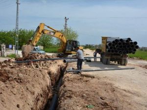 Çevre Yoluna Su Şebekesi Döşeniyor